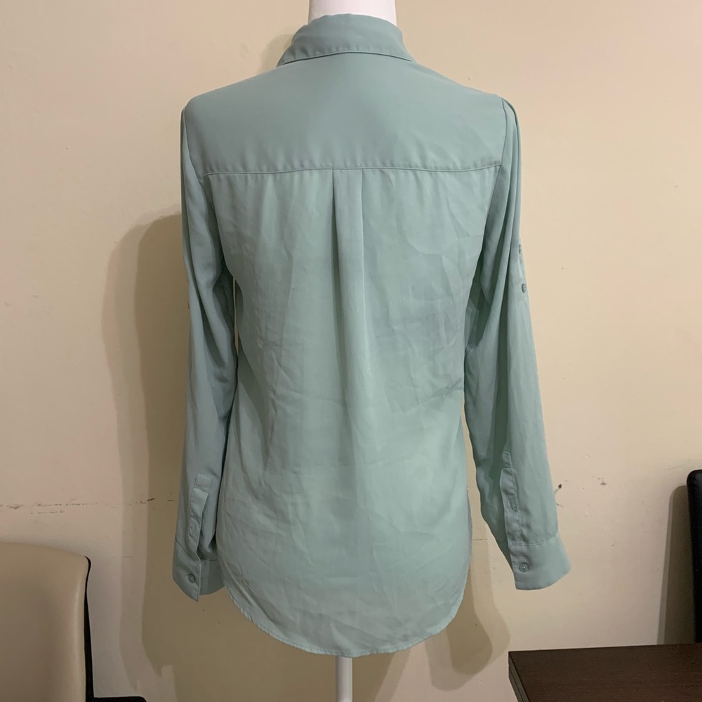 Express | Green Mint Button Down Top - image 2